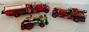 lot 454C image: LR - Set of 3 Die-Cast Fire Engine Models with Vintage Designs