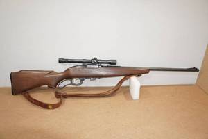 lot 1G image: Marlin Model 56 .22 L and LR Lever Action Rifle with Weaver Scope