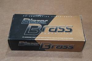 lot 170 image: 50 Blazer Brass 9mm 115 Gr FMJ Ammo