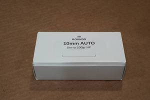 lot 190 image: 50 10mm Auto 200 Gr Sierra HP Ammo