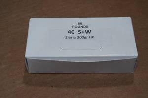 lot 193 image: 50 .40 S&W 200 Gr Sierra HP Ammo