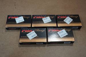lot 208 image: 100 PMC Bronze .223 Rem 55 Gr FMJ BT Ammo
