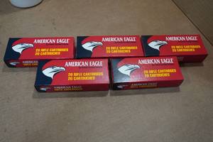 lot 210 image: 100 American Eagle .223 Rem 62 Gr FMJ Ammo