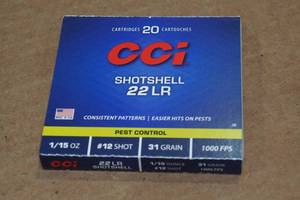 lot 233 image: 20 CCI .22 LR Shotshells