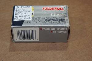lot 236 image: 30 Federal Classic .22 Birdshot