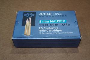 lot 237 image: 20 PPU 8mm Mauser 298 Gr FMJ BT Ammo