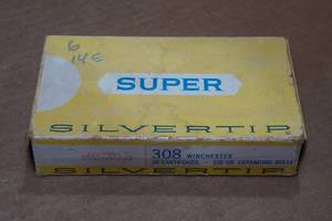 lot 241 image: 6 Winchester Super-X Silvertip .308 Win 150 Gr Ammo - 14 Empty Casings