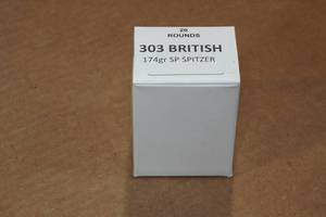 lot 250 image: 20 .303 British 174 Gr SP Spitzer Ammo