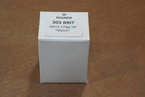 lot 254 image: 20 .303 British 174 Gr Sierra HP Match Ammo