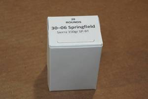 lot 256 image: 20 .30-06 Sprg 150 Gr Sierra SP BT Ammo