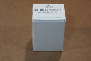 lot 258 image: 20 .30-06 Sprg 180 Gr Sierra SP BT Ammo