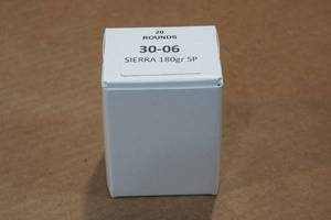 lot 259 image: 20 .30-06 Sprg 180 Gr Sierra SP Ammo