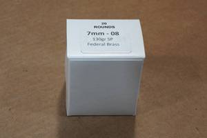 lot 265 image: 20 7mm-08 130 Gr SP Ammo