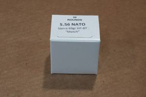 lot 286 image: 30 5.56mm NATO 69 Gr Sierra HP BT Match Ammo