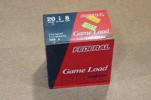 lot 312 image: 25 Federal Game Load 20 Gauge 2-34 8 Shot Shotshells
