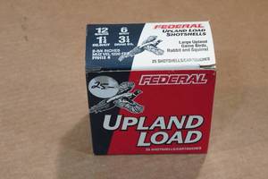 lot 319 image: 25 Federal Upland 12 Gauge 2-34 6 Shot Shotshells