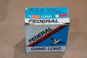 lot 320 image: 25 Federal Game Load 12 Gauge 2-34 6 Shot Shotshells