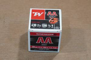 lot 328 image: 25 Winchester AA .410 Bore 2-12 9 Shot Shotshells