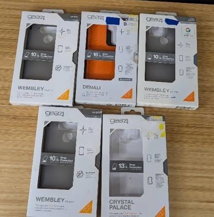 lot 199 image: Lot of 5 Phone Cases for LG, Google Pixel, Galaxy Phones - Brand New