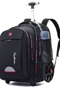 lot 105 image: Rolling Backpack with Wheels 22 Black for Travel $129.99 Retail - Brand New