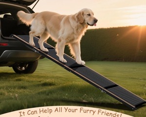 lot 151 image: Wide Folding Pet Ramp for Car, SUV and Truck Non Slip $84.99 Retail - Brand New