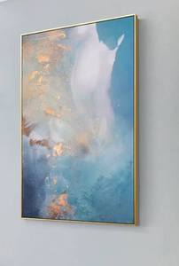 lot 158 image: Floating Metal Frame 30 x 30 DIY Float Frame Light Gold $71.99 Retail - Brand New