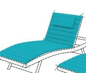 lot 191 image: Outdoor Lounge Chair Cushion 72 x 21 Teal $109.99 Retail - Brand New