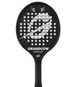 lot 136 image: Grand Cow Paddle Rackets Black and White Carbon Fiber - Brand New