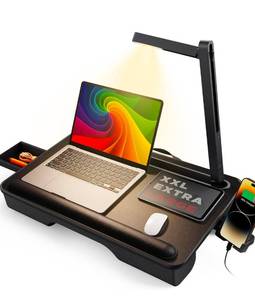 lot 202 image: Lap Desk with Lighting Portable For Writing Laptop and Work $69.99 Retail - Brand New