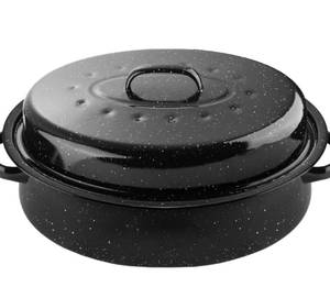 lot 205 image: Roasting Pan 18 Oval Pan with Lid Cookware $39.99 Retail - Brand New