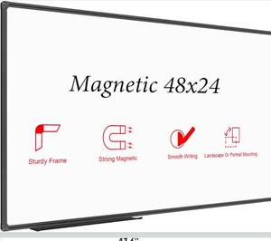 lot 229 image: Magnetic White Board 48 x 24 Dry Erase Board for Office $55.99 Retail - Brand New