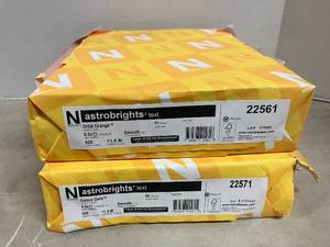 lot 61 image: Astrobrights Orange and Gold Paper