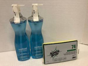 lot 46 image: Method Dish Soap and Scotch-Brite Pad