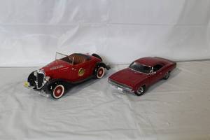 lot 328 image: Pair of Diecast Model Cars - 1934 Coca-Cola Roadster & 1969 Dodge Charger