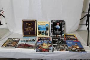 lot 346 image: Collection of 15 Coffee Table Books and Magazines - Time, Life, National Geographic, and More