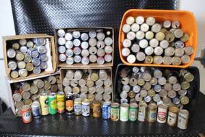 lot 351 image: Large Collection of Vintage Beer Cans and Bottle Assorted Brands