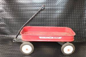 lot A-362 image: Coast King Scout Red Metal Wagon with Pull Handle