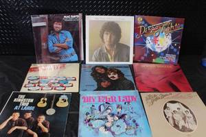 lot 61 image: Vintage Vinyl Records Collection Including Mac Davis, Disco Nights, and More