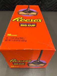 lot 54 image: GA 4 - Reeses Chocolate Lava Big Cup 16-Count Bulk Candy Lot (1.4 oz Each)