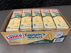 lot 320 image: ME 1 - Lance Captains Wafers Cream Cheese & Chives 20 Packs (27.5 oz)