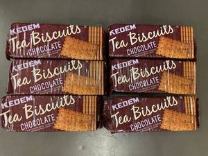 lot 350 image: TN 3 - 6 Packs Kedem Chocolate Tea Biscuits 4.2oz Factory Sealed