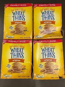 lot 438 image: CT 4 - Bulk Lot of Wheat Thins Original Family Size, 14 oz Boxes - 4 ct, Damaged Packaging