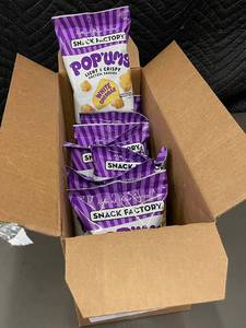 lot 568 image: MD 4 - Snack Factory Popums White Cheddar Pretzel Snacks Bulk Lot of 8