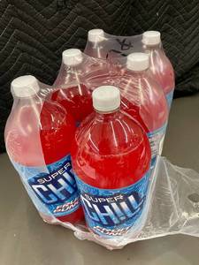 lot 570 image: SD 2 - Super Chill Fruit Punch Soda 2L Bottles - 6 Pack Bulk Lot (Best by Oct 2025)
