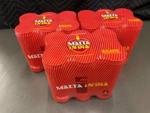 lot 581 image: SD 5 - Malta India Malt Beverage 3 Packs (18 Cans, 12 oz Each)