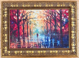 lot 137 image: Framed Print Slava Ilyayev Forest Path Scene