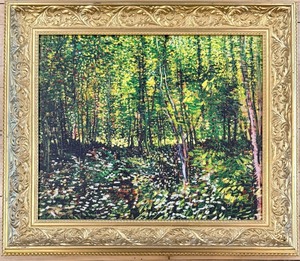 lot 138 image: Framed Reproduction Print Trees & Undergrowth by Vincent van Gogh