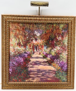 lot 152 image: A Pathway in Monets Garden Giverny Print & Ornate Frame