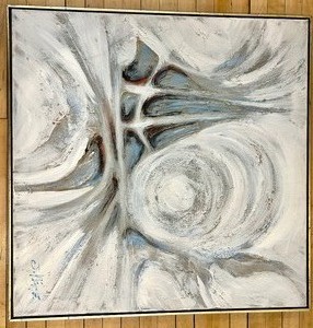 lot 6A image: Abstract Expressionist Original Painting By J Rene