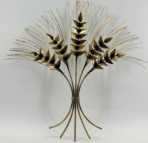 lot 77A image: Gold-Tone Wheat Sheaf Wall Sculpture